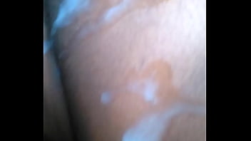Preview 4 of Pussy Peeking Out Booty Shorts - Una descarga de leche