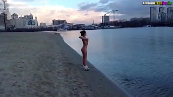 Preview 4 of Nikki Benz Clit - Perfect brunette enters the river without clothes - amateurteensex.in