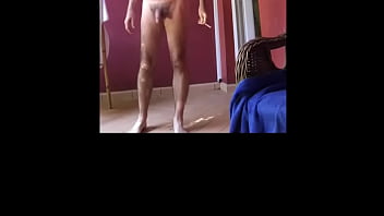 Preview 4 of Amrpali Xxxx - Hairy naked man dribbles beads of precum from his semi hard cock
