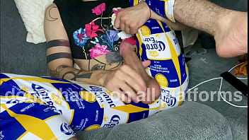 Preview 4 of Kristen Ass - An excited beauty masturbates his slippery hand and rubs his ass