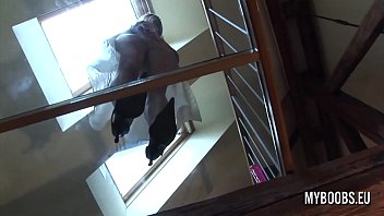 Preview 1 of Asian Yoga - Busty Wendy Star ride on dildo on glass floor
