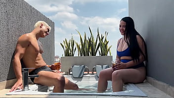 Preview 1 of Felony Hard - Enjoying with my busty Colombian girlfriend Daniela Gomez in the outdoor jacuzzi - Milan Rodriguez