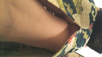 Preview 4 of Lexii Summer - Unknown girl without panties under the skirt on the escalator