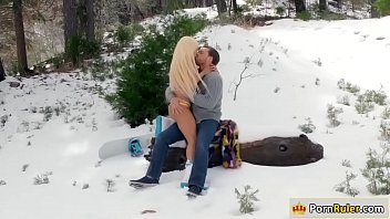 Preview 1 of Fedra Porn - Gf riding her guys dick in the snow