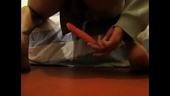Preview 1 of Bbw Fat French Two Guys - youngbuttazz - bubble butt Riding a carrot