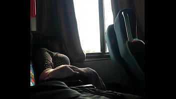 Preview 3 of Sister Mom Son - Tetona rebota tetas en bus