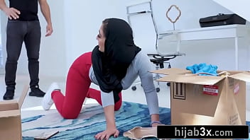 Preview 2 of Kady Courtney - Hijab-Wearing Brat Punished By Stepsister&#039_s Boyfriend For Talking Trash
