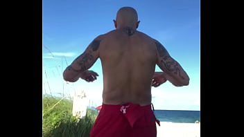 Preview 2 of 14years Sexy - FLEXING AT THE BEACH