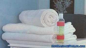 Preview 1 of George Uhl Hot Creampie - Tiny massaging babe sucks dick
