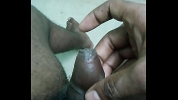 Preview 1 of Gay Needles - Shemale playing with his long blackcock