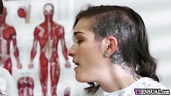 Preview 2 of Baby Seed - Sexy slender doctor shemale fucks a pacient teen female