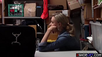 Preview 2 of Kari Name Xxx Bf - Blonde slender teen busted and fucked by a security guy