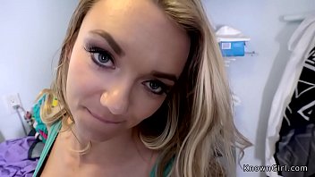 Preview 1 of Fasion Exsercise - Busty teen girlfriend fucks at laundry