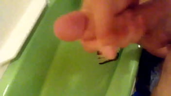 Preview 3 of Mom To Jail Save - Macdaddy jacking off to the smell of bathroom after his girl takes a s.