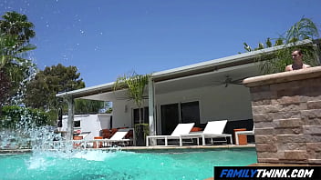 Preview 1 of Mader Sex Belak - FamilyTwink - Weekend Pool Fun with My Stepbrother