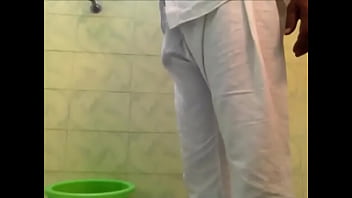 Preview 2 of Bikini Waxing Sexx - dick swing while brushing teeth