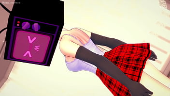 Preview 1 of Mom And Son Cumshuts - Tv Woman quiere divertirse vistiendo su uniforme para follar (hentai) (sin censura)