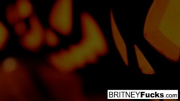 Preview 1 of Interracial Homeless - 2 hot blondes share Halloween scare