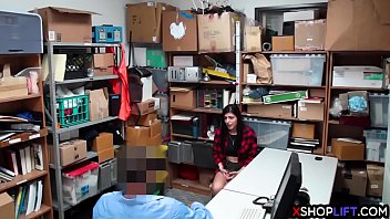 Preview 2 of Arbe Xnx - Busty shoplifting teen got punished in a threesome sex