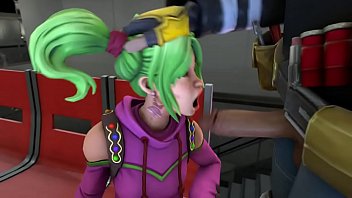 Preview 1 of Japani Sexy Bf - Fortnite zoey blowjob facefuck deepthroat 3d (whit sound)