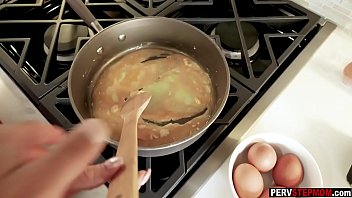 Preview 3 of Japanese Mother Mom - Horny busty MILF stepmom takes a big cock for breakfast