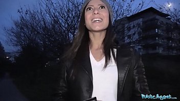 Preview 2 of Mom And Sun Free Family - Public Agent Slim brunette with a sexy body and great arse