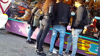 Preview 4 of Female Ass Licking Compilation - Candid perfect bubble butt in black jeans