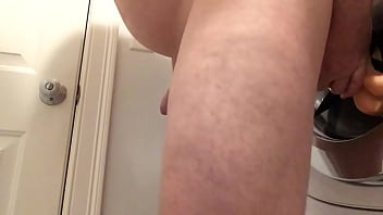 Preview 2 of Aunuka Butt - Clothes dryer helps bi guy ride a big dildo