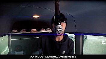 Preview 1 of Big Cock Hot Massage - BUMS BUS - Busty blonde Dana Jayn eats cum in wild backseat fuck