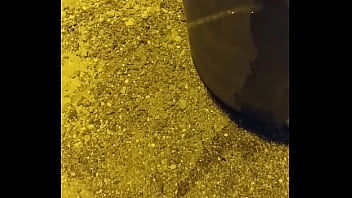 Preview 4 of Jav Secret Lesbian Hd - Me pissing on light pole at work