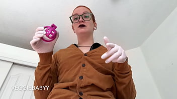 Preview 1 of Cunnilingus Gifs - futa nurse pegging part 3: latex catsuit,  sissy chastity,  fisting - full video on Veggiebabyy Manyvids
