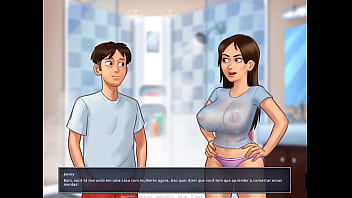 Preview 2 of Calej Student Xxxxxy Bideo - Summertime Saga ep 6 - Babando nos Peitos da Jenny