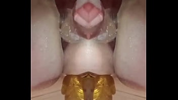 Preview 1 of Sanny Leone Fuking Videos - MIRRanuz 29 20240918 BARBIE head fuck myAnus DP 2 dildos Glass Knotted Plug DP