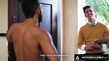 Preview 1 of Suny Leon Fucking Videos - HETEROFLEXIBLE - College Boy In The Closet Benvi RAILS Hot DILF Next Door Luka Phoenix