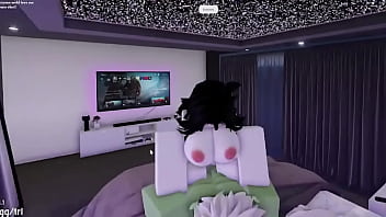 Preview 1 of Canilion Xxx Video - Roblox whore fucking with a stranger / Puta de Roblox follando con un desconocido