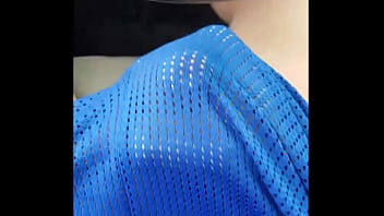 Preview 4 of Asima Panda Xnxx - Cumming through mesh short shorts in the car as girl passes.