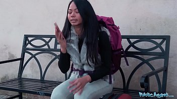 Preview 1 of Mfucking Passed Out Woman - Public Agent Stranded Thai Facialised by Stranger