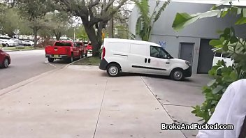 Preview 1 of Danny D Nicolette Shea - Broke big tit teen in glasses fucked outdoors