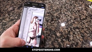 Preview 1 of Miya Kalefa Com - StepSistersHD - Skinny Redhead Teen Stepsister Rides Her Stepbrother&#039_s Dick To Orgasms POV - Amber Stark,  Joshua Lewis