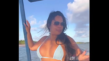 Preview 1 of Japnees Sex Vidio - Brazilian Latina wife in bikini on boat ride