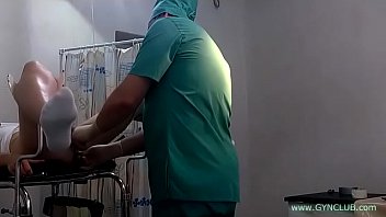 Preview 3 of Movie Brass - A girl in white socks on a gynecological chair