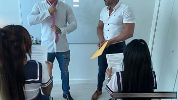 Preview 1 of Shanna Mccullough Dave Cummings - Two Asian Milfs Put To Test By Two Big Dick Teachers