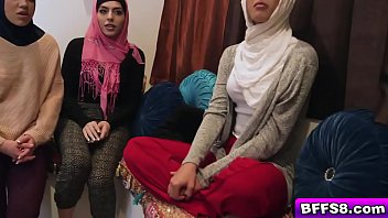 Preview 1 of Tiffany Brooks Xxxxxxx - Hot Muslim besties feasting and sucking a big cock