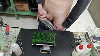 Preview 3 of Titan Gel Ad - I BLAST A MASSIVE CUMSHOT ON a CLIENT&#039_S MACHINE instead of FIXING IT!