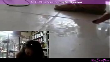 Preview 4 of Sex Fucking Group - Squirt whores:Naughty Brunette Should Clean all the Floor After Messy Squirt