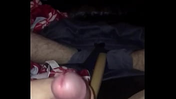 Preview 2 of 10 Eyers Old Gril Xxx - Playing with myself with mini bat and shooting a big creamy load all over myself