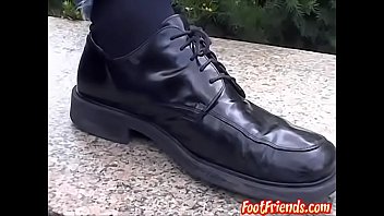Preview 1 of Trap Ballerina Flats - Gay man Doug is playing with his feet in public for your eyes