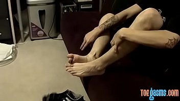 Preview 3 of Ebony Lafoxxx - Young man enjoys some freaky feet play while he is alone