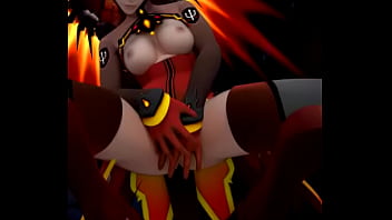 Preview 4 of Great Khali Sexxx - Mercy from Overwatch Rubbing Pussy Fixed Climax - by OpticonStudios