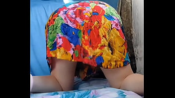 Preview 4 of Reed Amber - Hot Mini Dress White Legs Big Butt Shemale